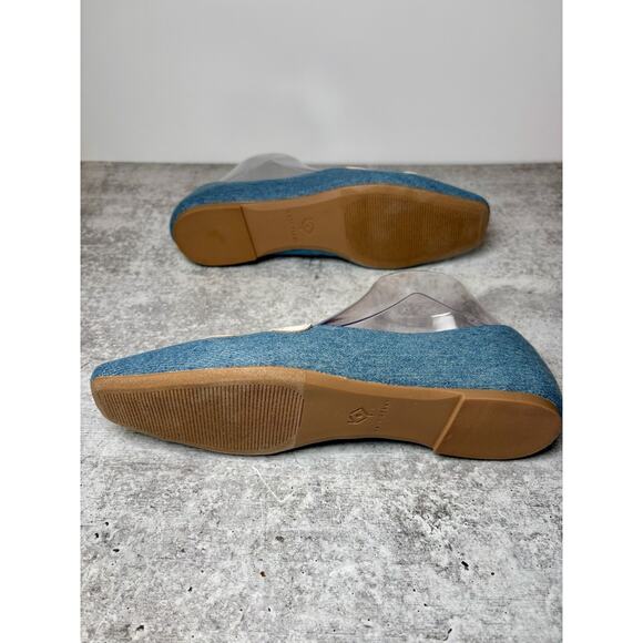 Katy Perry The Evie Daisy Flat in Denim with a White and Yellow Daisy - Size 8.5 - Picture 6 of 9